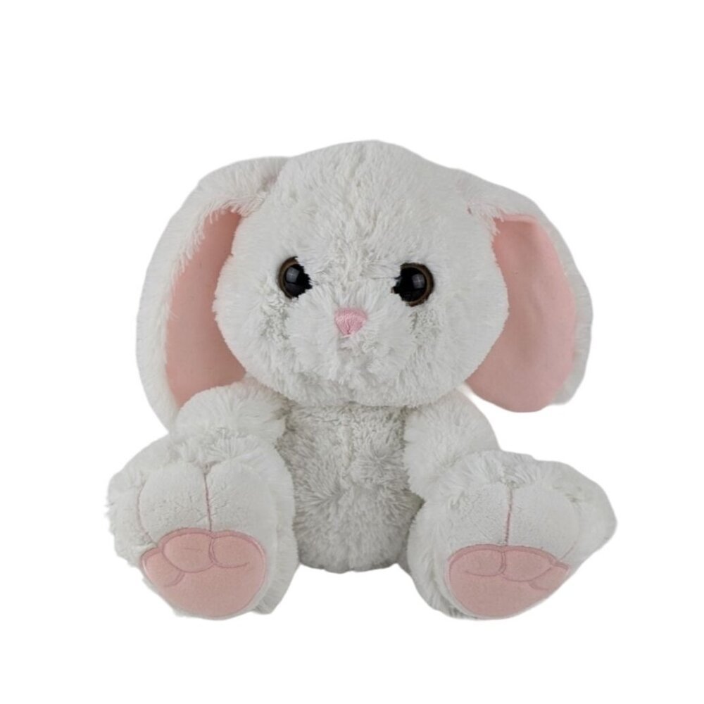 Aurora Taddle Toes White Bunny Rabbit Plush Stuffed Animal Toy Big Feet Easter‎